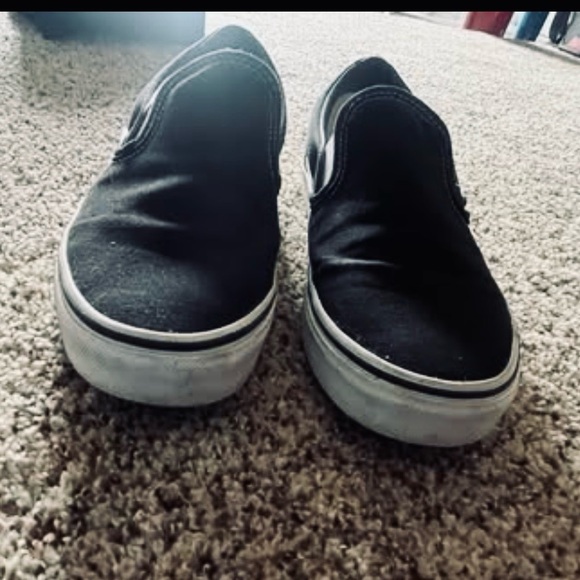 VANS Women’s 10.5 Men’s 9 SLIP ONS Black - Picture 5 of 7